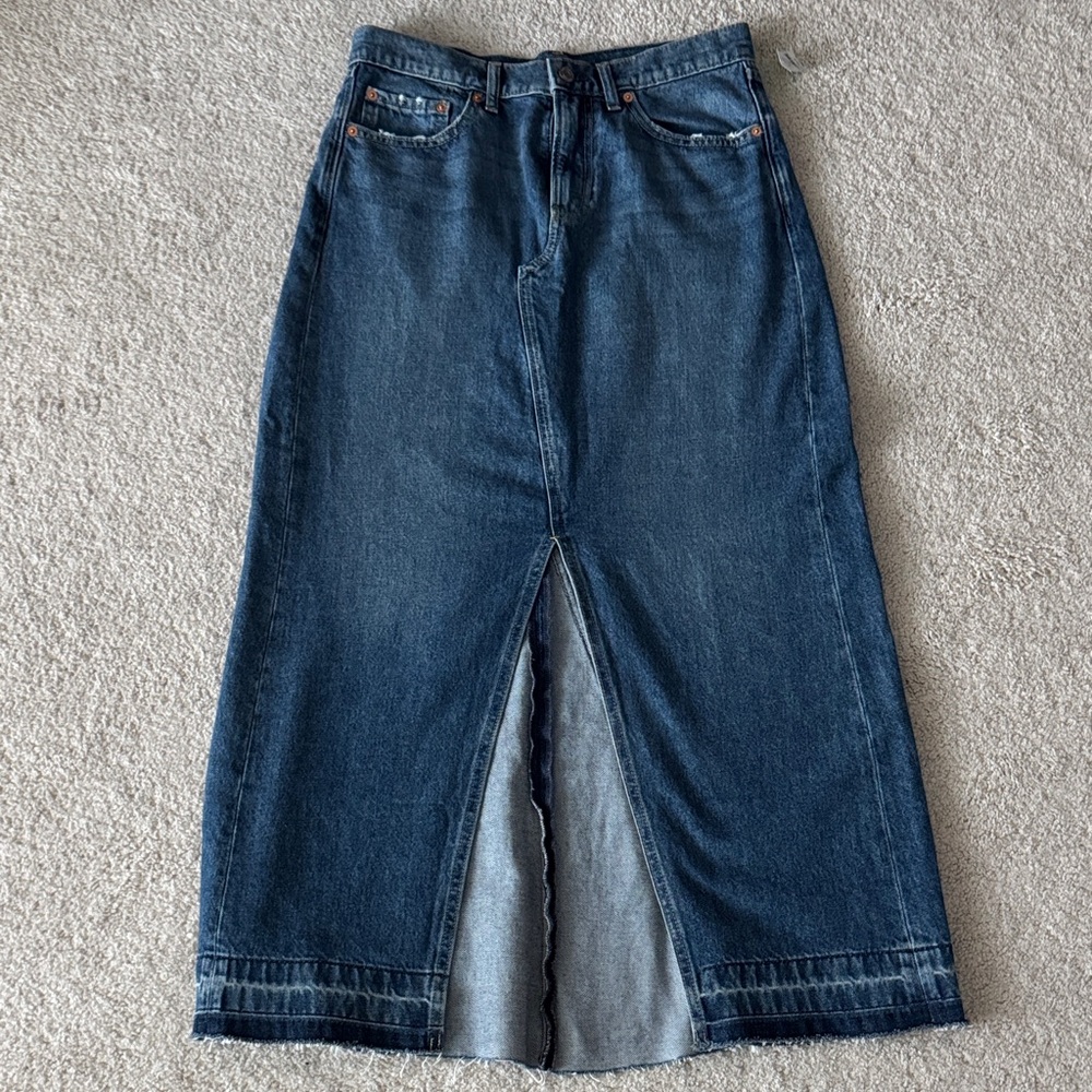 GAP Dark Blue Maxi Denim Skirt